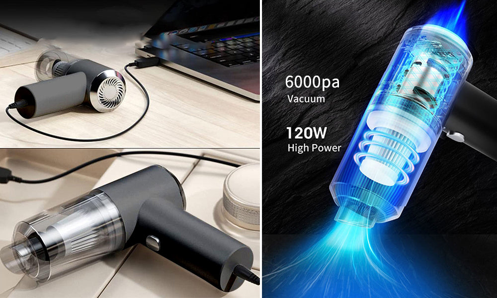 ASPIRADORA PORTATIL 3 EN 1 - LIMPIEZA EN MINUTOS