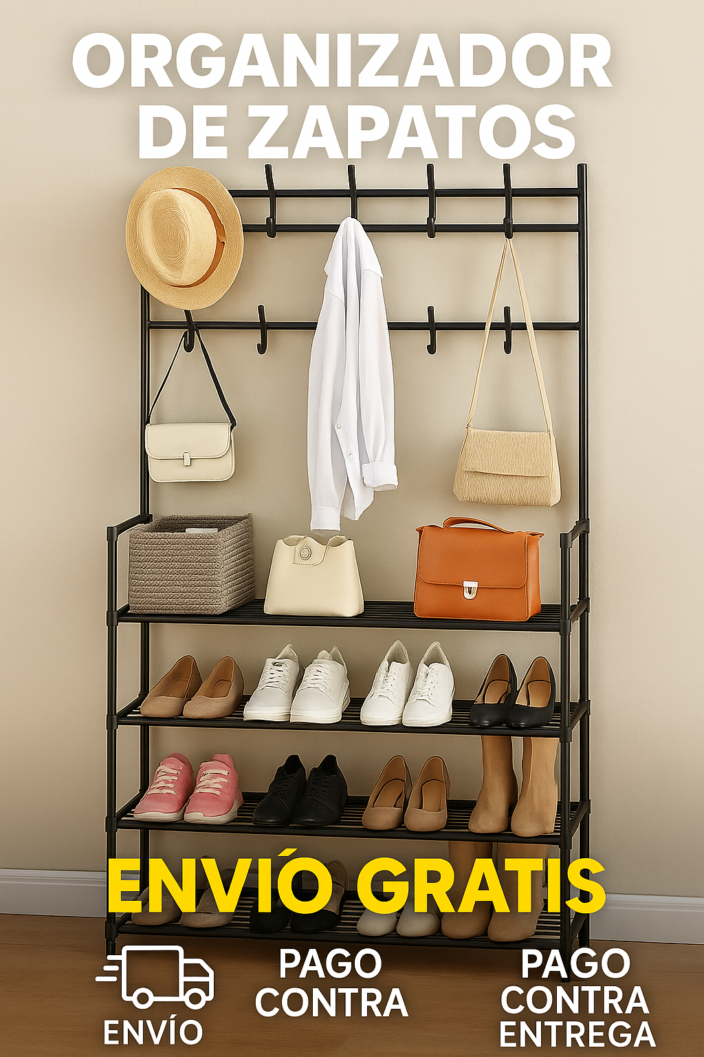 ORGANIZADOR DE ZAPATOS CON PERCHERO